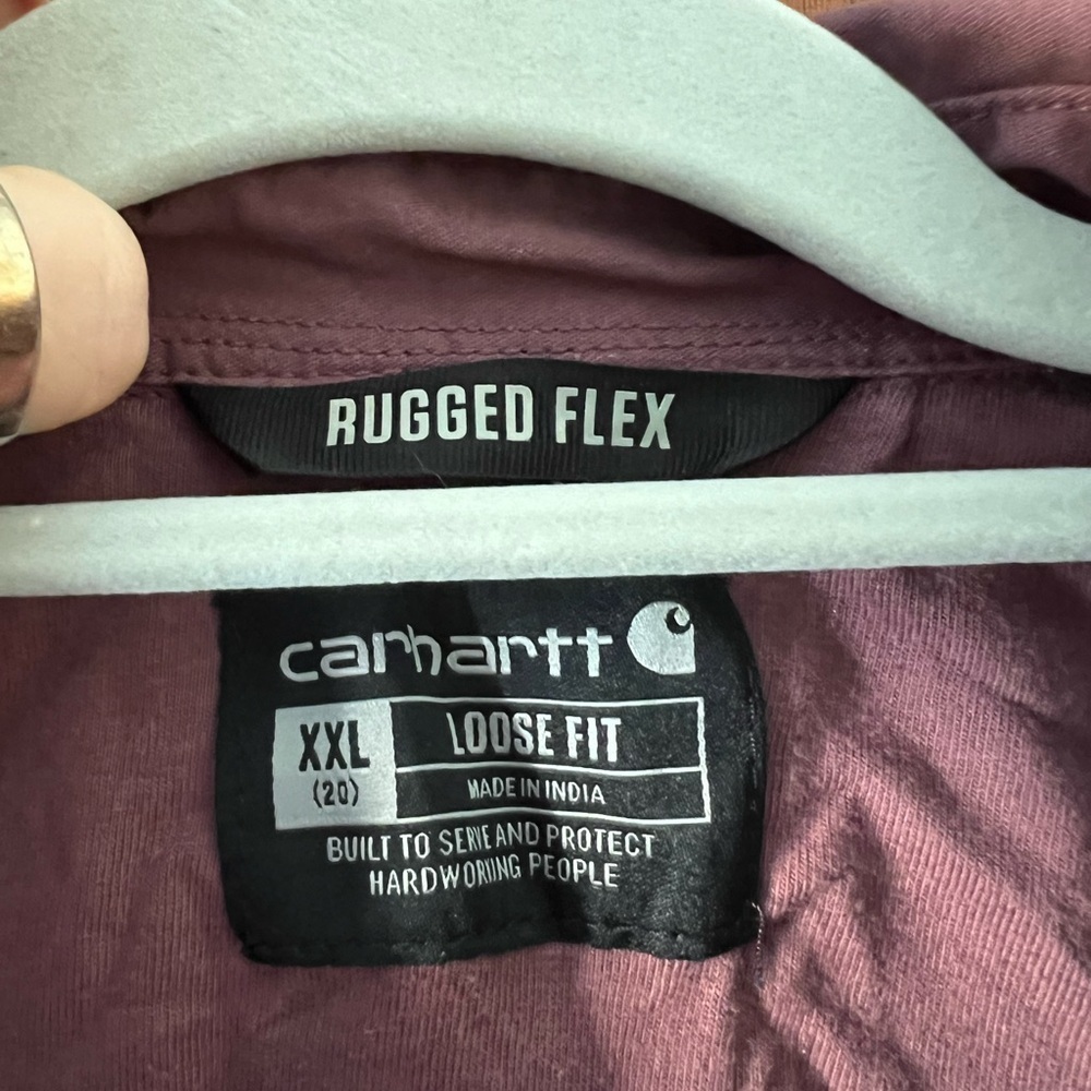 Carhartt Rugged Flex Utility Shirt Jacket – XXL Loose Fit – Mauve / Dusty Plum - Picture 4 of 8